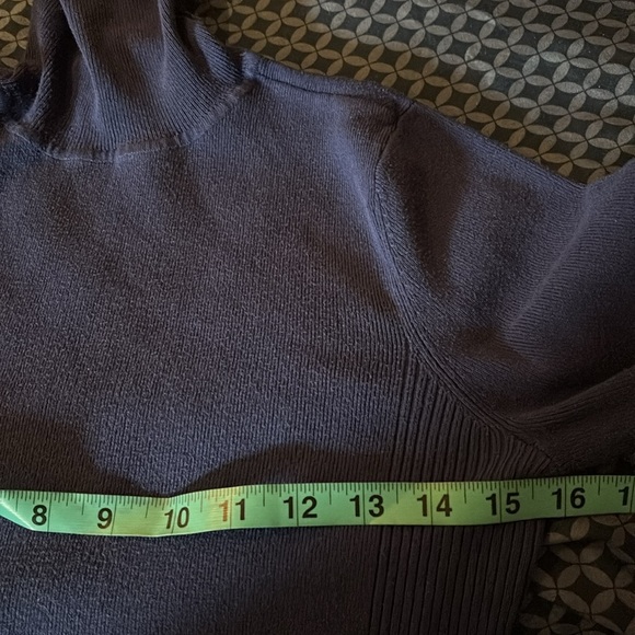 Chicos blue turtle neck sweater Sz 1 - Picture 5 of 11